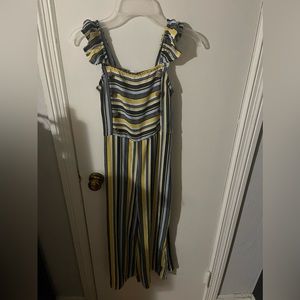 Kenzie Girl girls size 12 yellow and navy jumpsuit, worn once